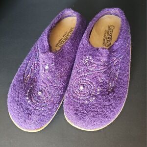 Giesswein Vent  Women's EU 38/US 7.5 -Purple Slip On Shoe - Boiled Wool -R7